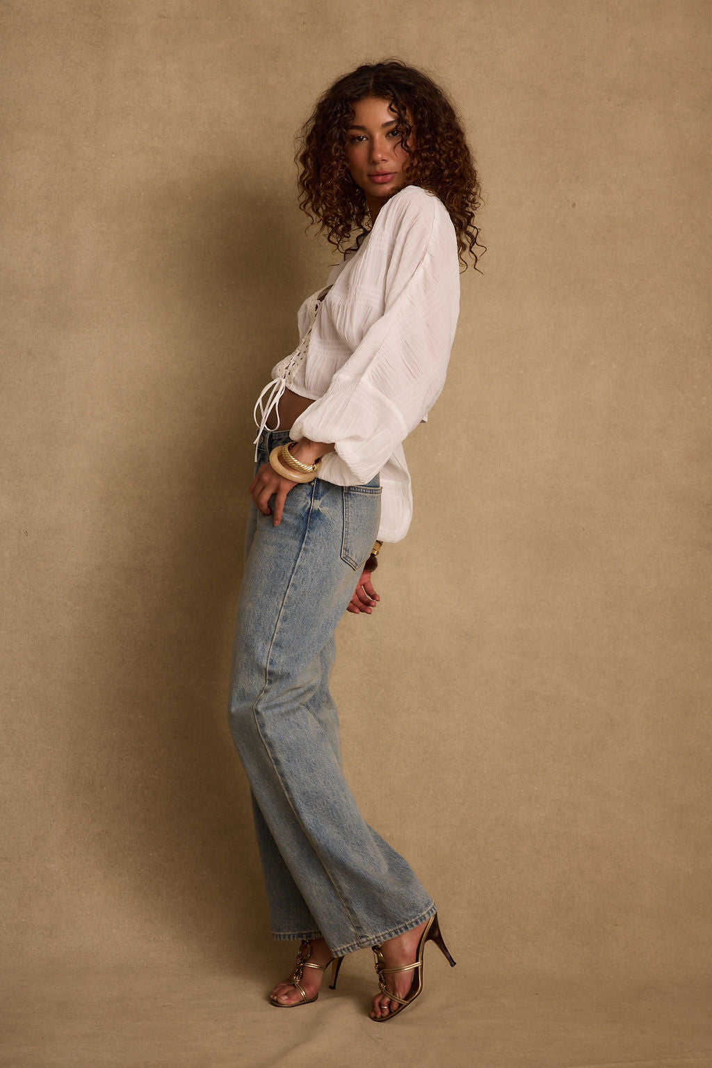 Cora Vintage Light Denim Low Rise Jeans