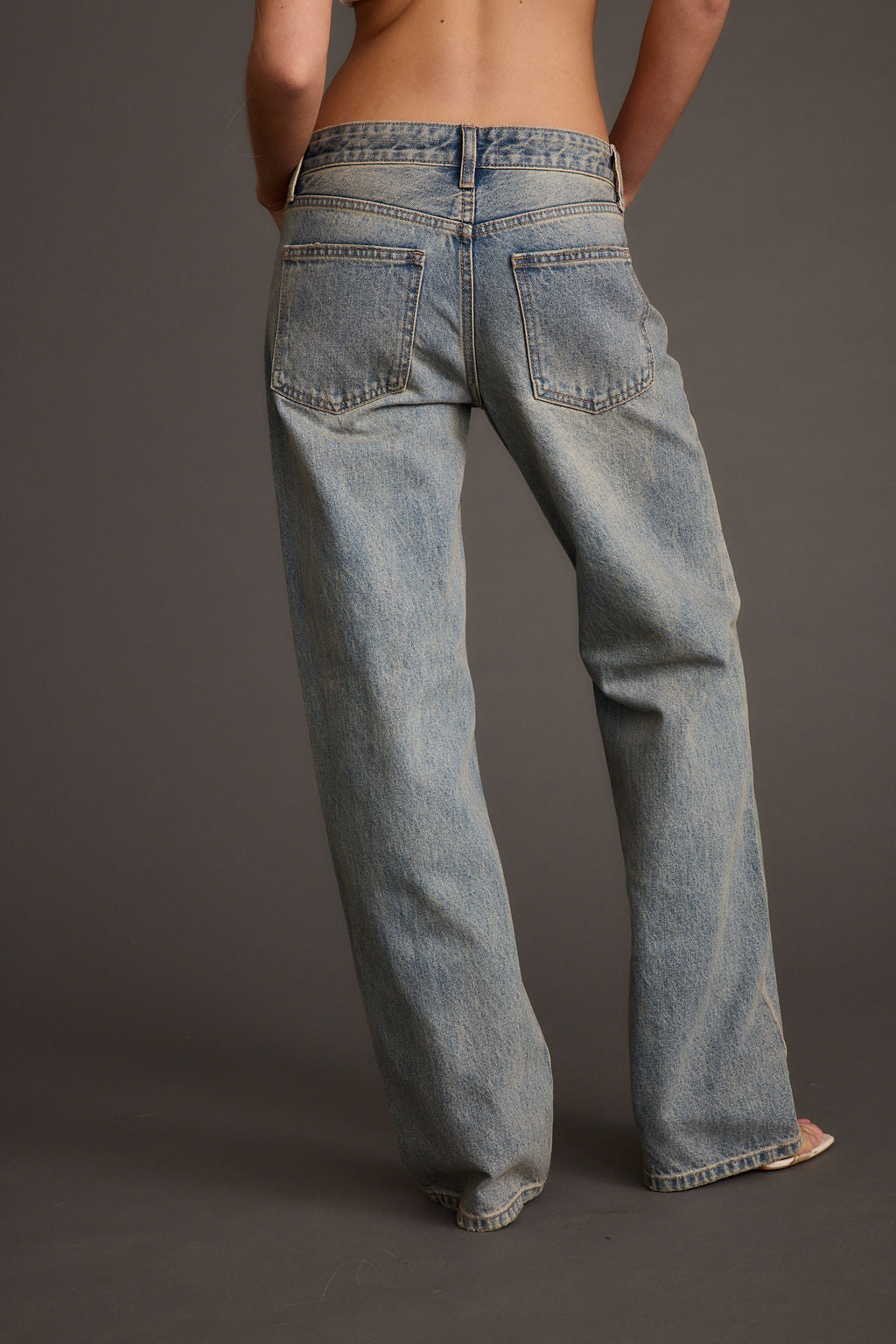 Cora Vintage Light Denim Low Rise Jeans