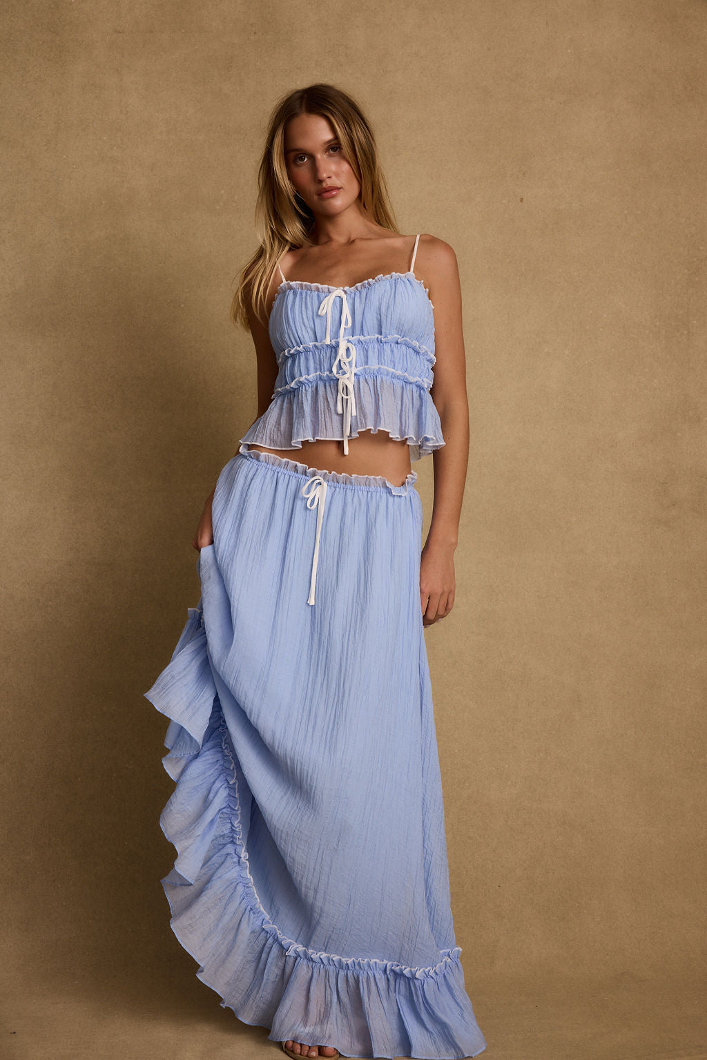 Dahlia Blue Maxi Skirt