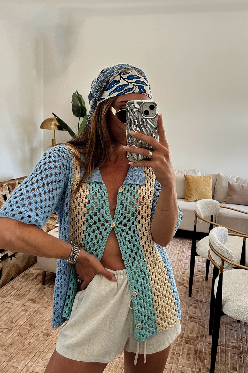 Delmar Crochet Button Shirt