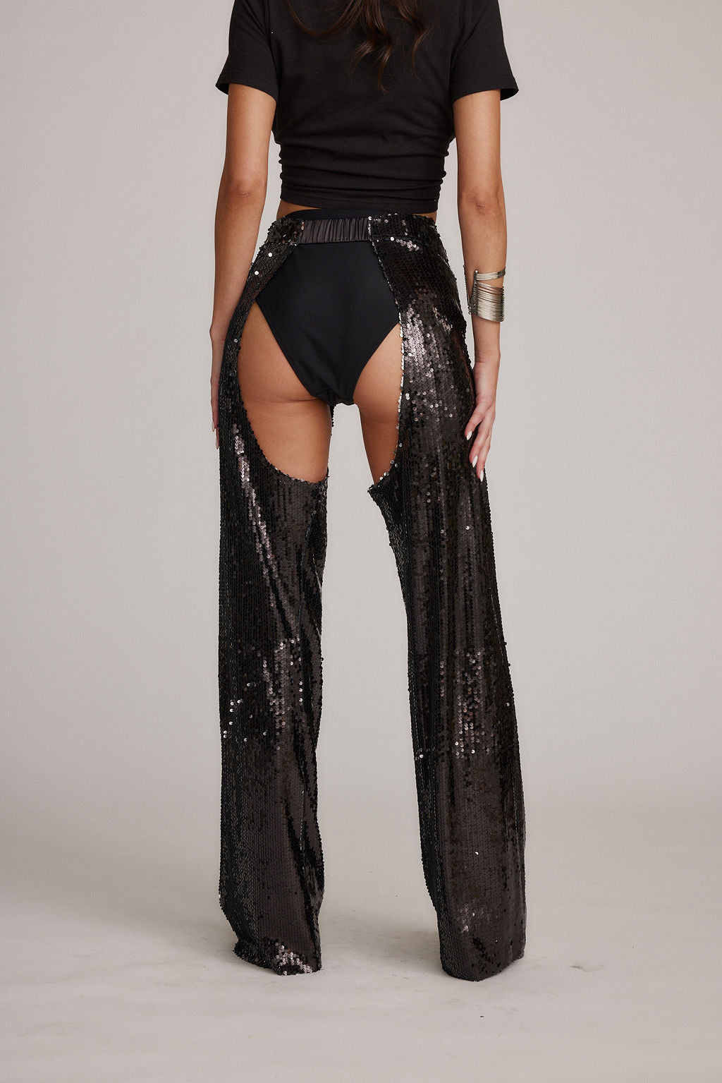 Hartley Black Sequin Chaps