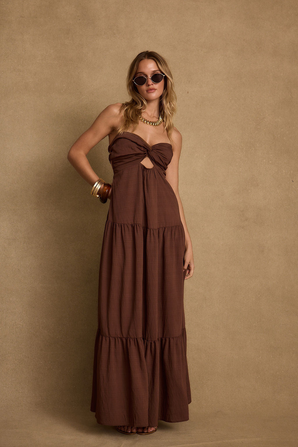 Mara Mocha Maxi Dress